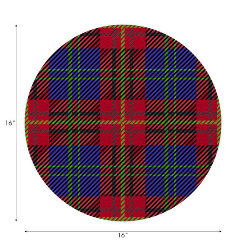 Napperon Vegan, Tartan bleu