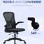 Ergonomic Task Chair With Adjustable Height, Lumbar Support And Black Mesh Back Office Back, Support, 360° Swivel,