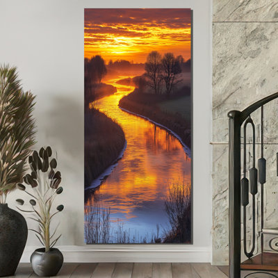Gilsdorf River Bend At Sunrise II - Lake, art mural