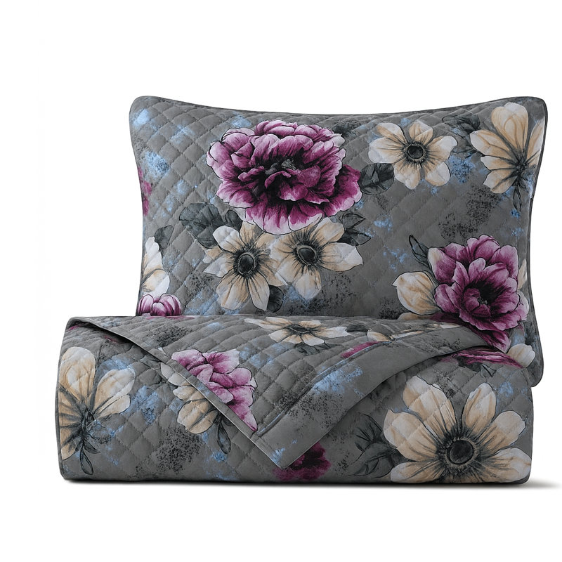 Cotton Blend Floral [EU ONLY] Duvet Cover Set with Pillowcases Included, Double Duvet Cover + 2 Standard Pillowcases