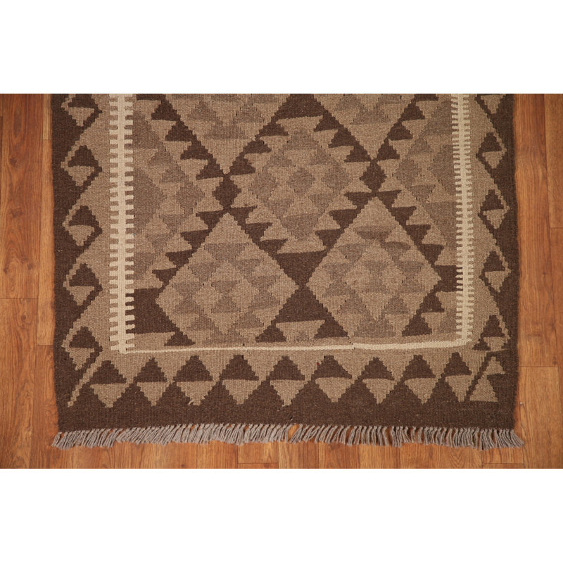 Reversible Kilim Wool Area Rug 3x5