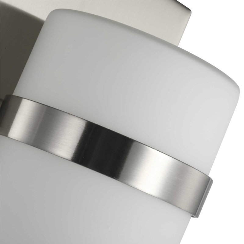 Asencion Steel Flush Mounted Sconce, Brushed Nickel, 13.5'' H x 4.5'' W x 4'' D