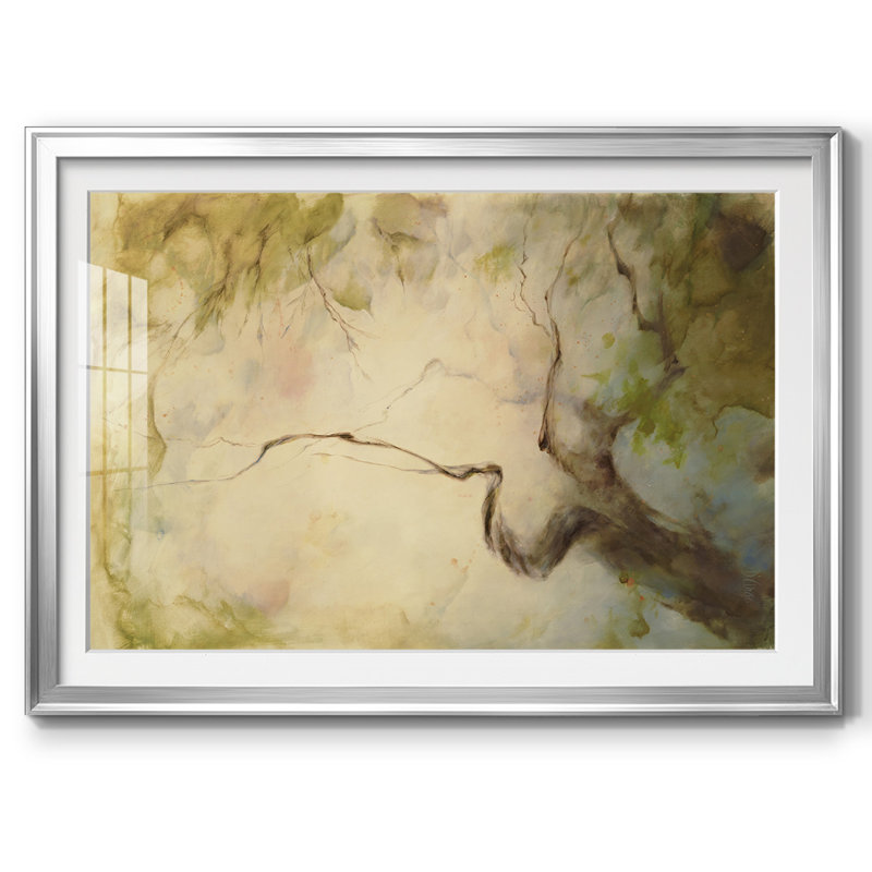 Verdant April - impression encadrée avec biseau mat et verre, Argent, H 19 po x l 27 po x P 1,5 po