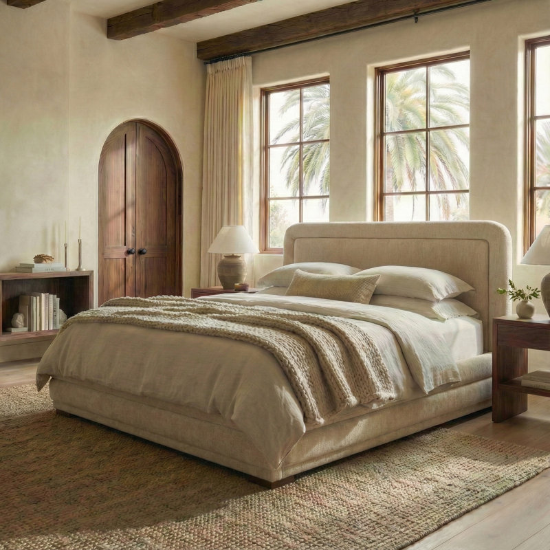 Abelina Jollie Chenille Bed, Taupe, King