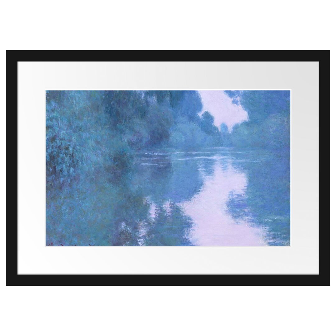 Gerahmter Kunstdruck Morning on the Seine Near Giverny von Claude Monet