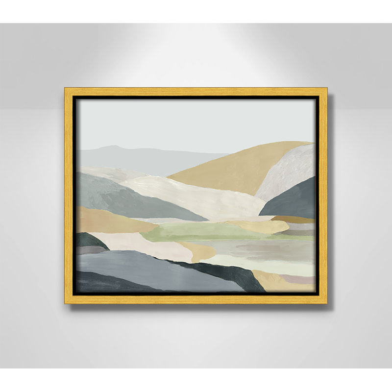 Blair Warm Hills I - cadre photo, reproduction d'art sur toile, Toile dorée, H 9,5 po x l 11,5 po x P 2 po