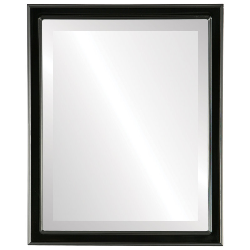 Midville Rectangle Mirror, 25" H x 19" W, Matte Black