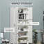 Armoire de cuisine avec armoire à 4 portes et tablettes de rangement, armoire de rangement autoportante