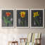 «Midnight Tulip IV», ensemble de 3 peintures sur toile encadrées-1117917255-1117917249