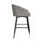 BLACK METAL SWIVEL COUNTER CHAIR IN GREY VELVET-775788125