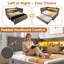 L-shaped Sofa Bed With Led & Charging Ports - Pull-out Trundle, Usb-c, 60k Colors, Linen Finish-1260901053