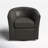 Hanshaw Faux Leather Swivel Barrel Chair-435540954