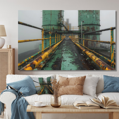 «Monocrhome», impression d'art mural gris et vert
