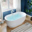 60" X 31.5" Freestanding Soaking Acrylic Bathtub