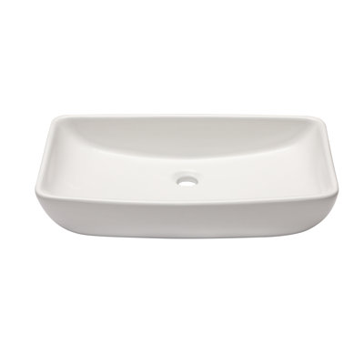 24Inch  Ceramics Rectangle Bathroom  Sink Round Angle,White