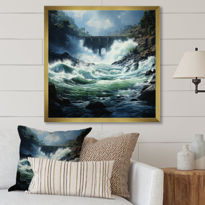 Dam Sublime Power Pointillism II - Landscapes Canvas Prints