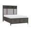 Celia 4 Pc Queen Size Storage Bedroom Set, LED-Lit, USB Ports, Warm Grey