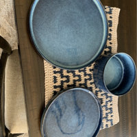Gracie Oaks Paytan Stoneware Dinnerware Sets, 12-Piece Dish Set Gracie Oaks Color: Smoky Blue