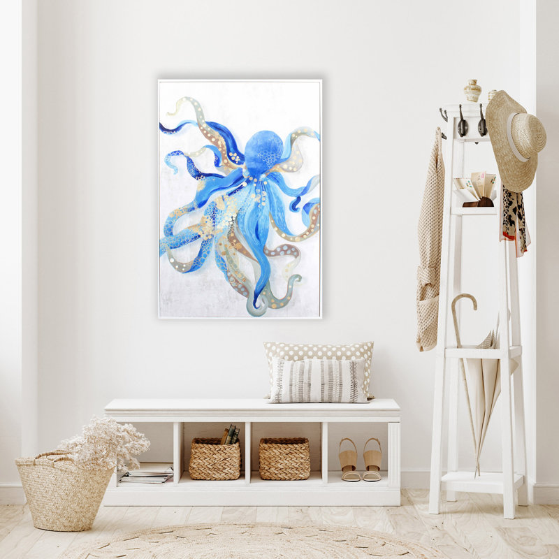 Pieuvre - peinture encadrée