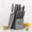 Ensemble de 16 couteaux de cuisine damassés, ensemble de couteaux modernes gris
