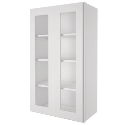 HOMEIBRO Cozy Design, meuble mural standard en contreplaqué, prêt à assembler, 61 cm (L) x 30,5 cm (P) x 106,5 cm (H), style Shaker, couleur gris tourterelle.