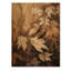 Harmonie des feuilles brunes et brunes - impression florale sur bois de pin naturel-18445313
