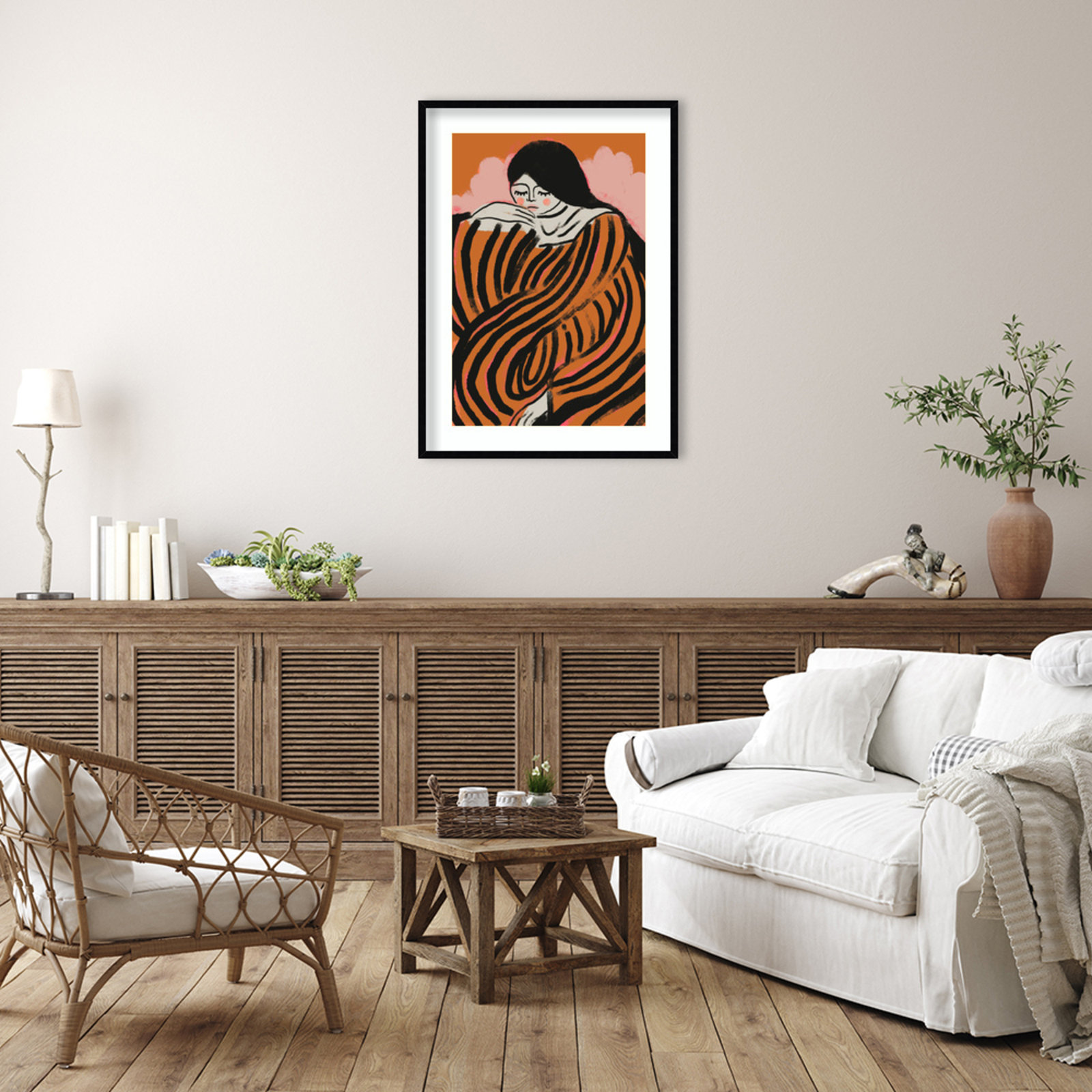 Esmeralda by Treechild  Wood Framed Wall Art Print, 41" H x 30" W