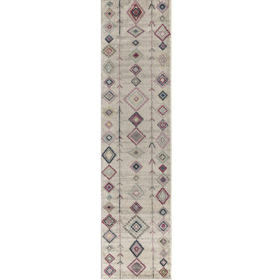 Tapis tribal autochtone ivoire Aston