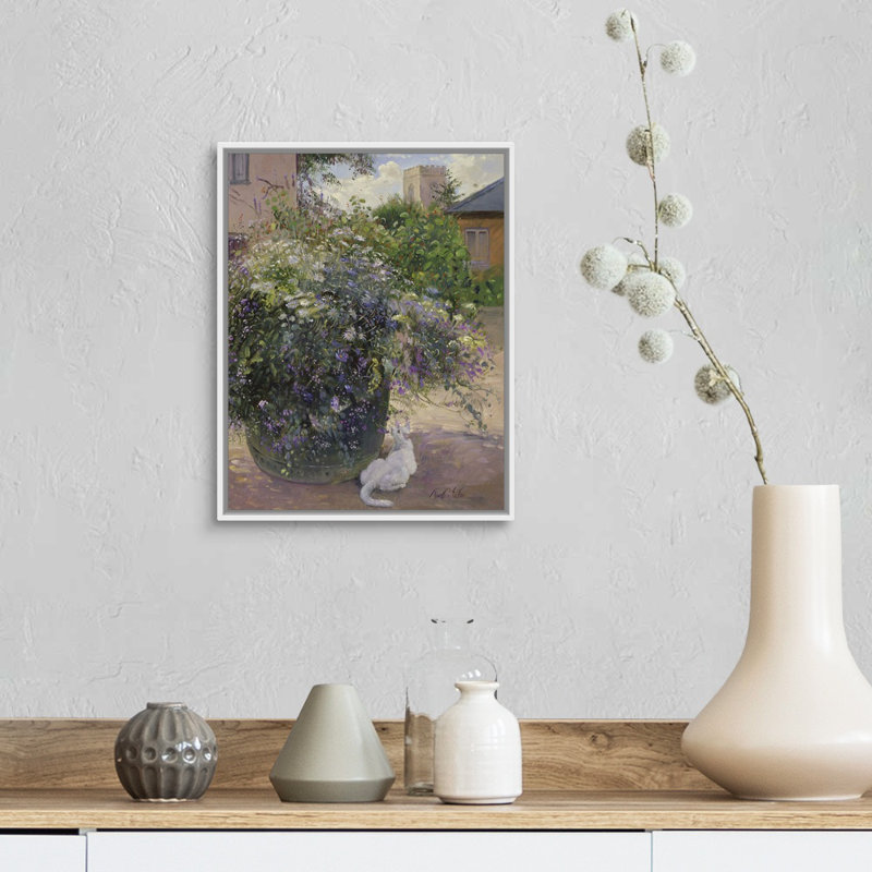 Reproduction d'art sur toile, Cadre flottant blanc, H 16 po x l 13 po x P 1,75 po