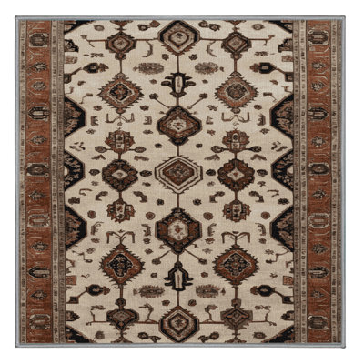 Tapis persan gris lavable à la machine