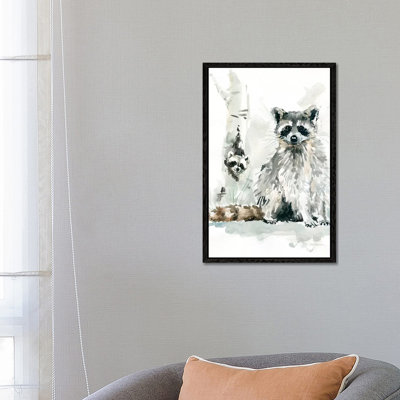Raccoon And Baby by Carol Robinson - Painting on Canvas