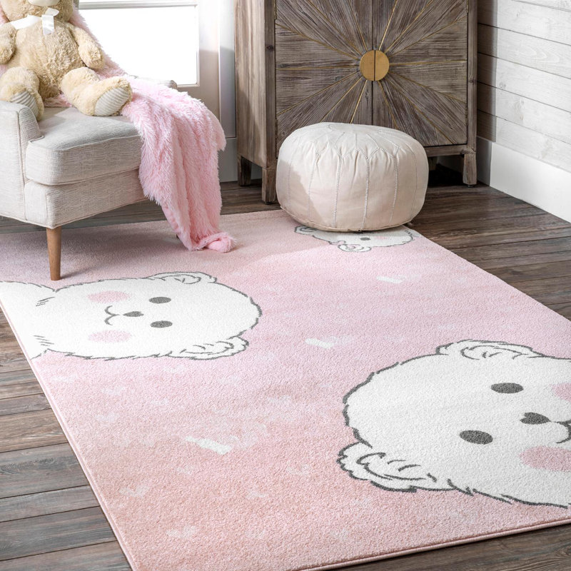 Teme Rectangle Geometric Polypropylene Rug, Rectangle 6'7" x 9'
