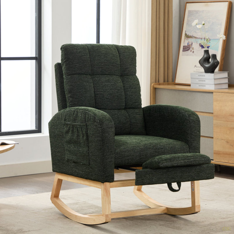 Chaise berçante Modern, Vert foncé
