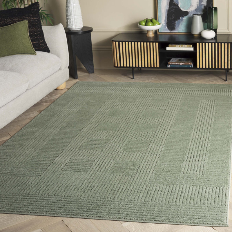 Euriel Performance Solid Color Rug, Rectangle 6' x 8'