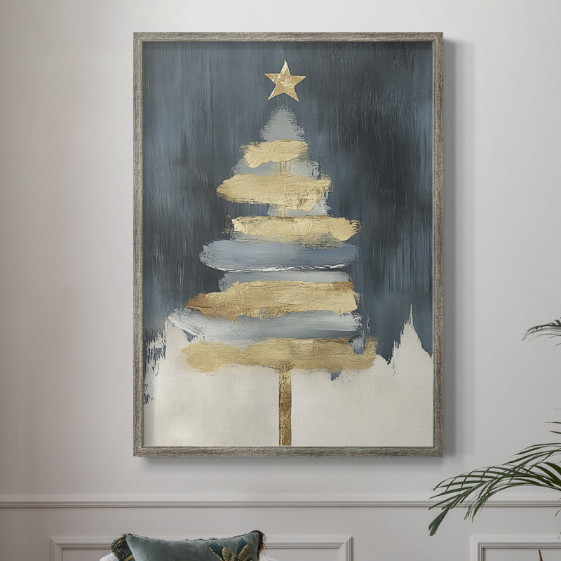 «Christmas Holiday Art CXCIV», reproduction d'art encadrée - bois massif, H 11 po x l 9 po
