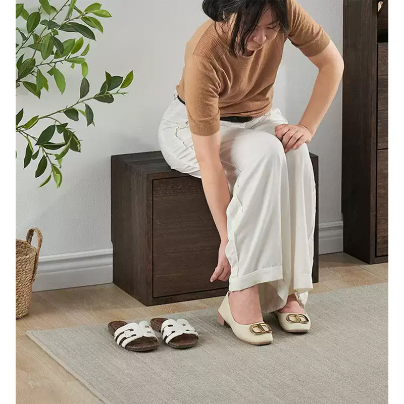 Solid Wood Flip - Down Shoe Storage Bench