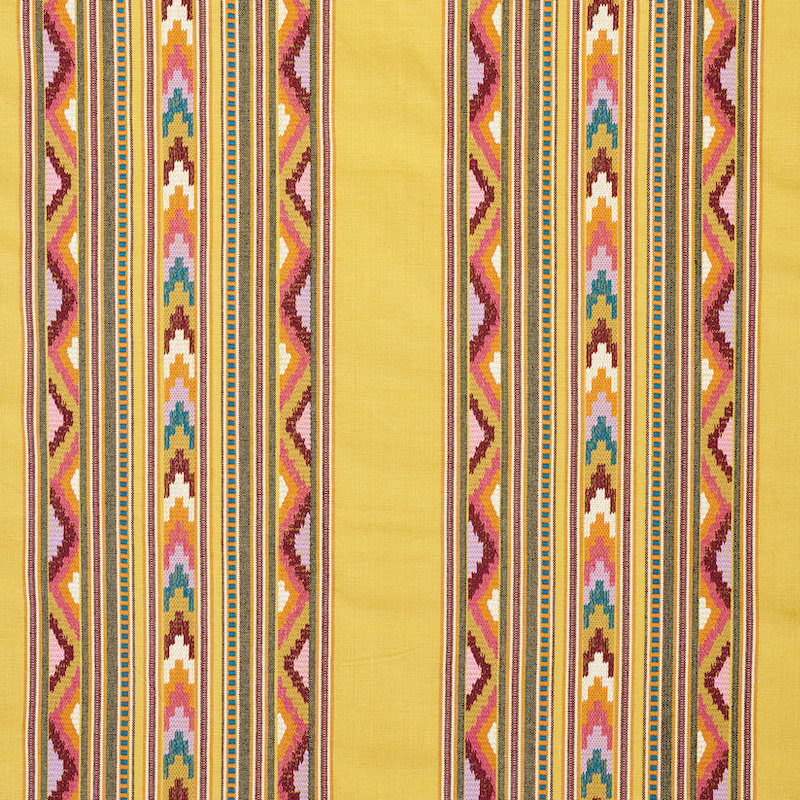 Zarzuela Stripe Embroidery Fabric, Yellow
