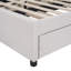 Lit plateforme tapissier avec 2 tiroirs et 1 lit gigogne, tête de lit classique-80161577-80161578