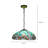 Tiffany Pendant Lighting Stained Glass Hanging Light  18" Wide