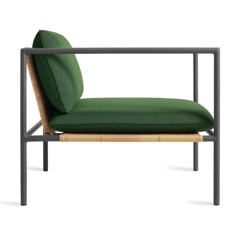 Dog Days Outdoor Lounge Chair, Charcoal, Sunbrella Ivy