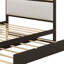 Lit plateforme avec lit gigogne et 2 tiroirs-897088509