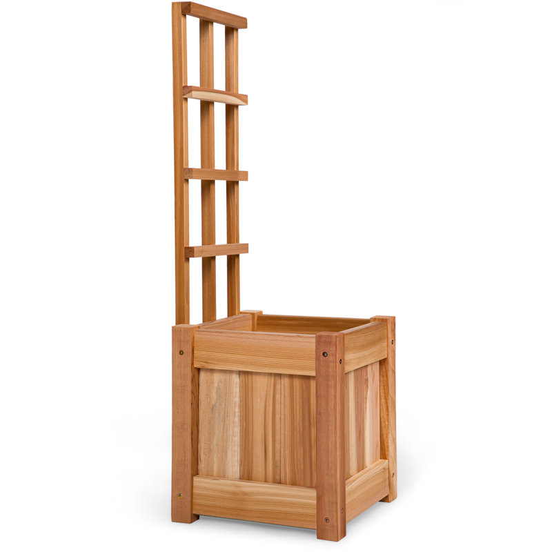 Boîte à fleurs avec treillis  l 12 x P 12 x P 13h