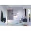 Panneau de salle de bain fixe simple teinté gris sans cadre 34 po x 58,25 po Ursa-90493659