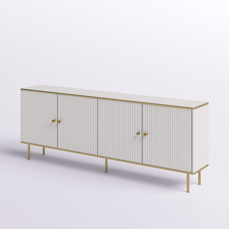 Buffet 71,7 po avec finition mate, Blanc