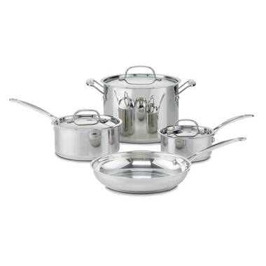 Vinod 7pc Stainless Steel Cookware Set (Frypan/Sauce Pan 2 Cooking Pot