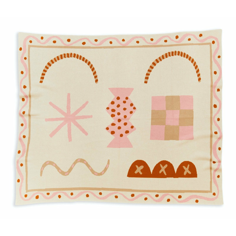 Henri Throw Blanket, Warm Blush, Egyptian Cotton