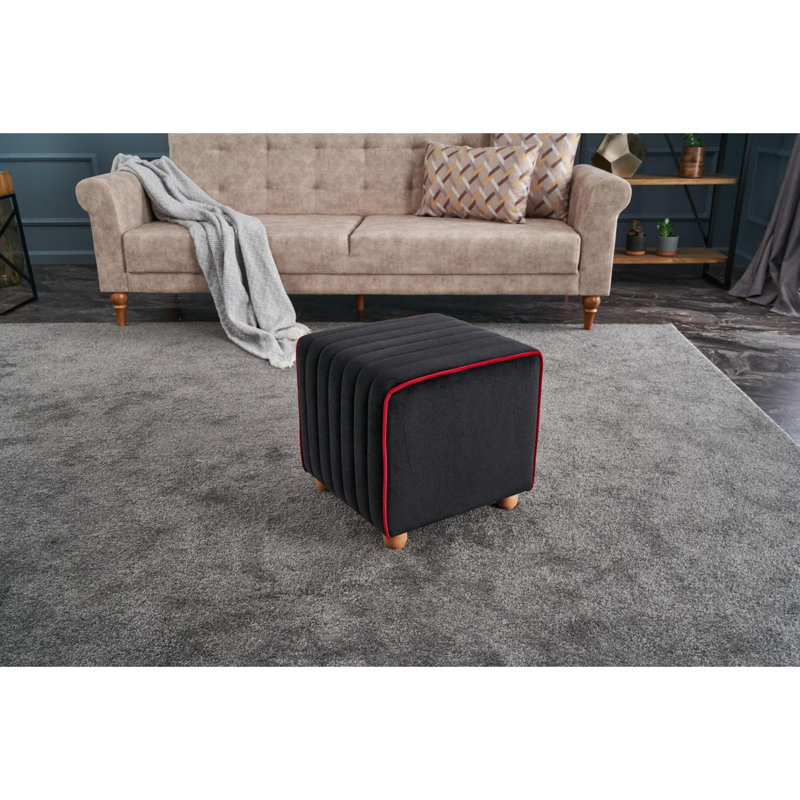 Pouf, Rouge / anthracite