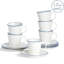 Nicola Spring - White Farmhouse Teacups & Saucers Set