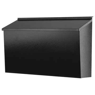Wall-Mount Mailbox For House, Large Capacity Mail Box, Galvanized Steel Rust-Proof Metal Post Box, Mailboxes For Outside,Black