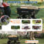 1400lbs 7Cu.Ft. Garden Dump Cart Tow Behind with 2-in-1 Convertible Handle and 13in All Terrain Wheels Heavy Duty Poly Pull Behind Yard Dump Wagon ATV Trailer for Lawn Mower Tractor
